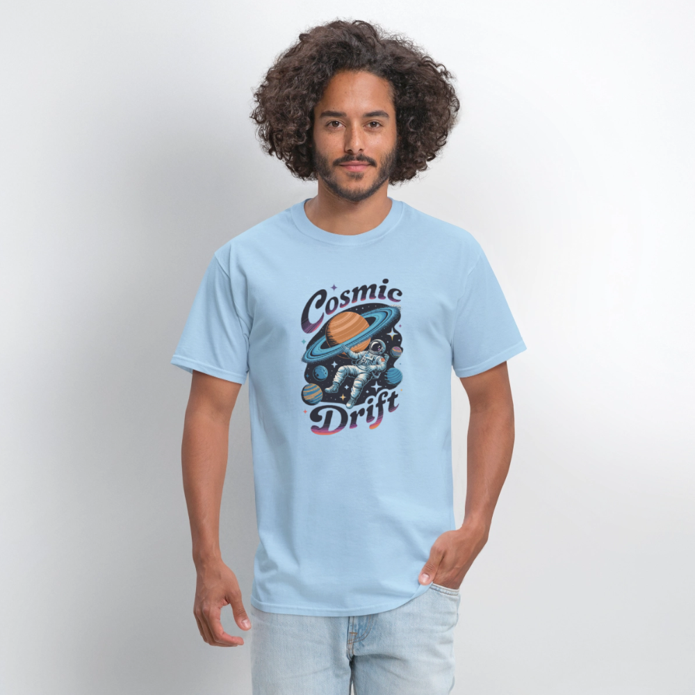 Cosmic Drift Astronaut Men's T-Shirt | GILDAN 5000 - powder blue