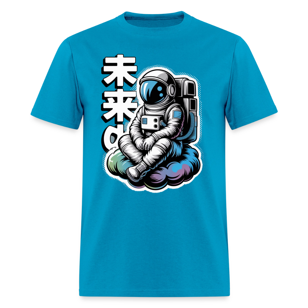 Astronaut Cloud Anime Men's T-Shirt | GILDAN 5000 - turquoise