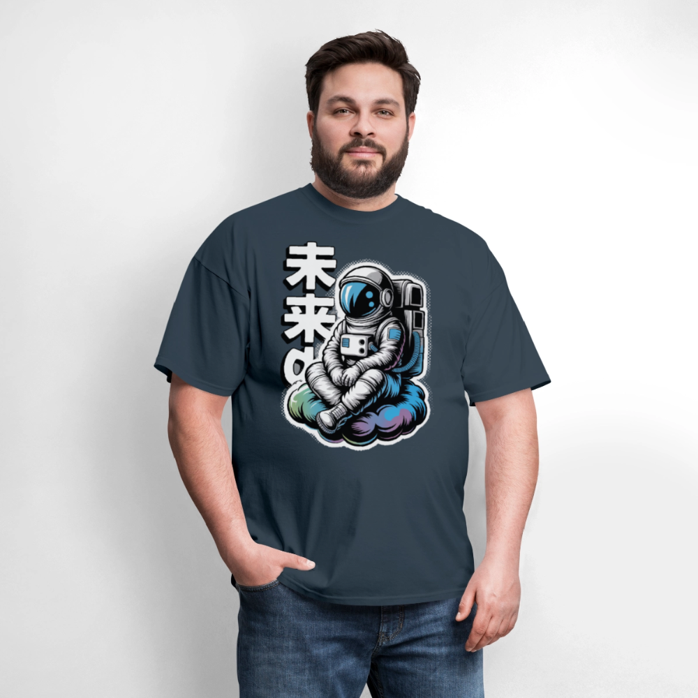 Astronaut Cloud Anime Men's T-Shirt | GILDAN 5000 -  blue dusk