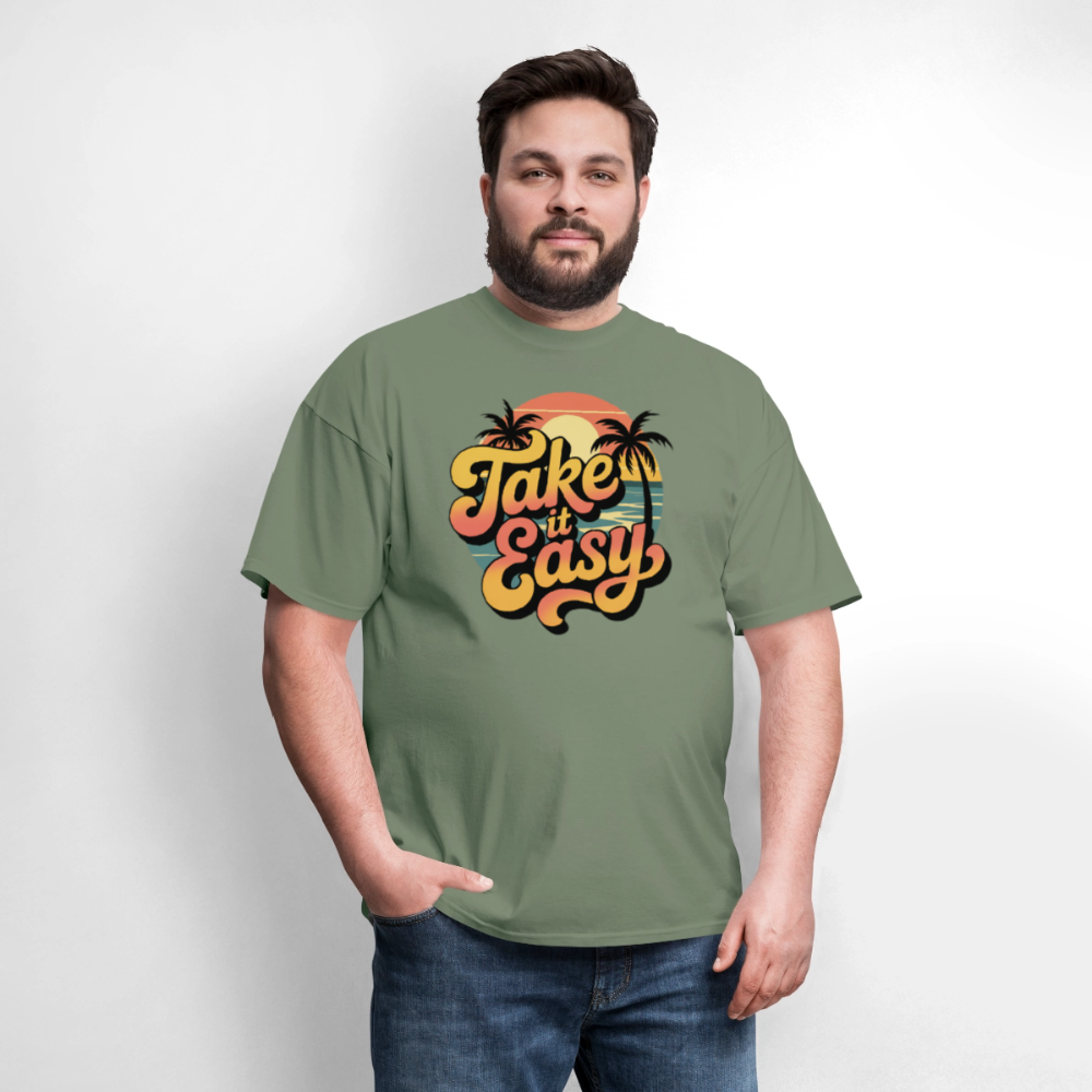 Take it Easy Men's T-Shirt | GILDAN 5000 - military green
