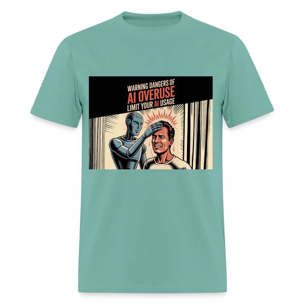 AI Usage Novelty Men's T-Shirt | GILDAN 5000 - aquatic