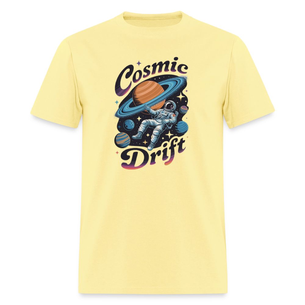 Cosmic Drift Astronaut Men's T-Shirt | GILDAN 5000 - cornsilk