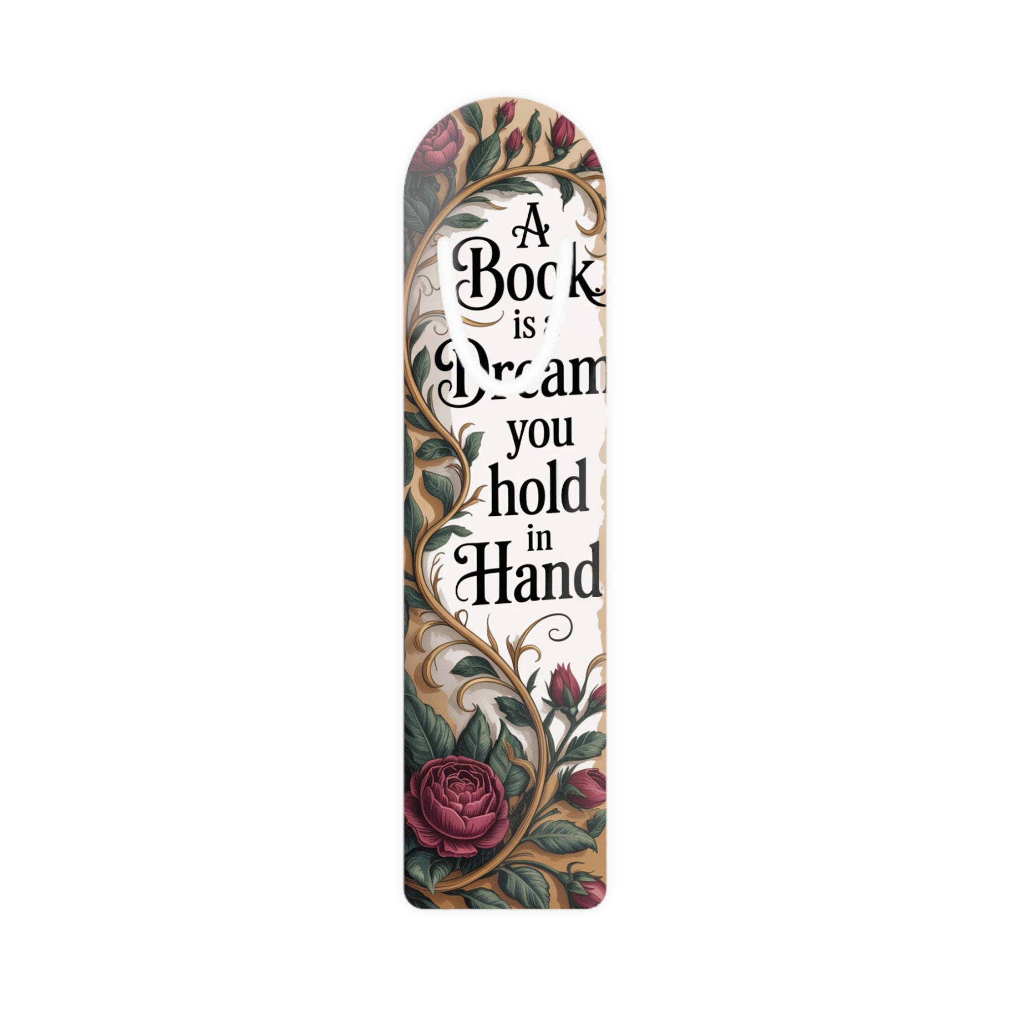 Artistic Floral Bookmark, Book Lover Gift, Reading Accessory, Literature Quote, Gift for Readers, Reading Enthusiast