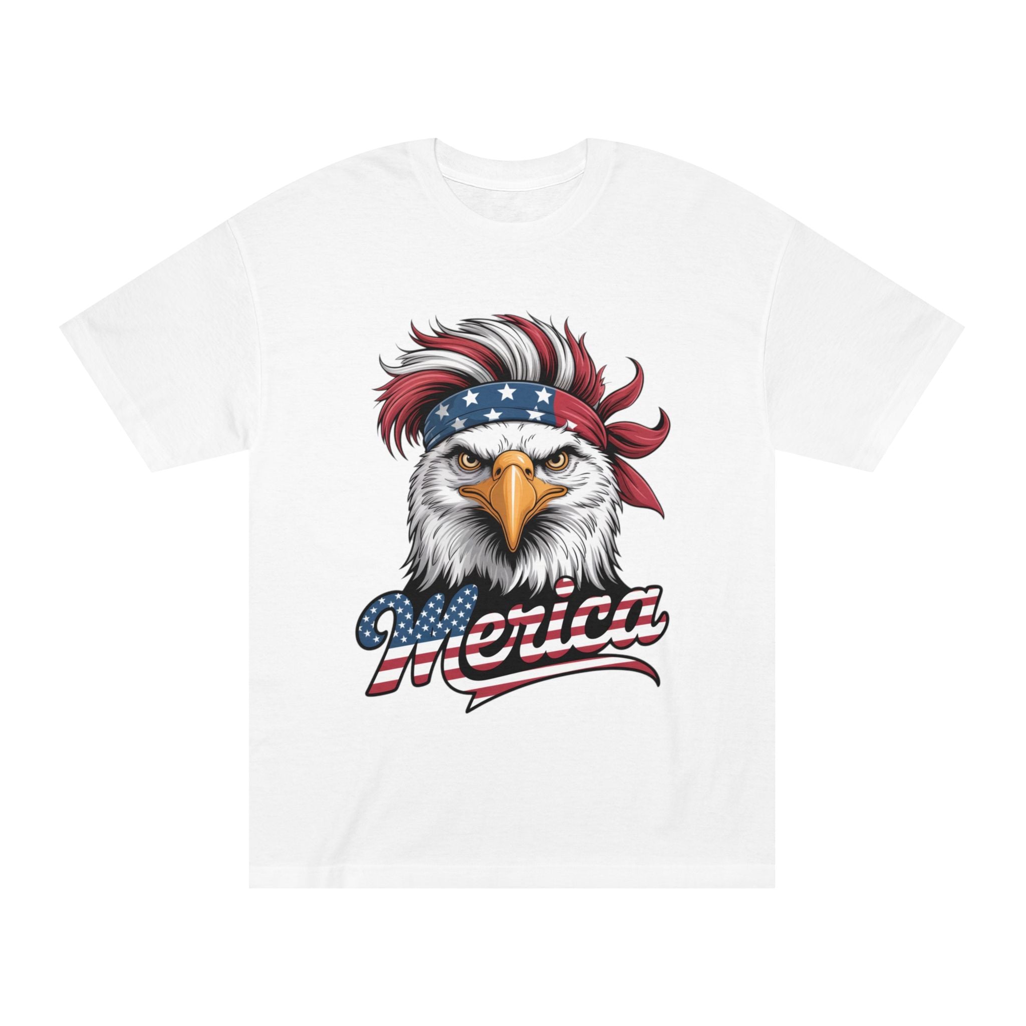 Patriotic Eagle Tee — "Merica" American Flag Bandana T-Shirt