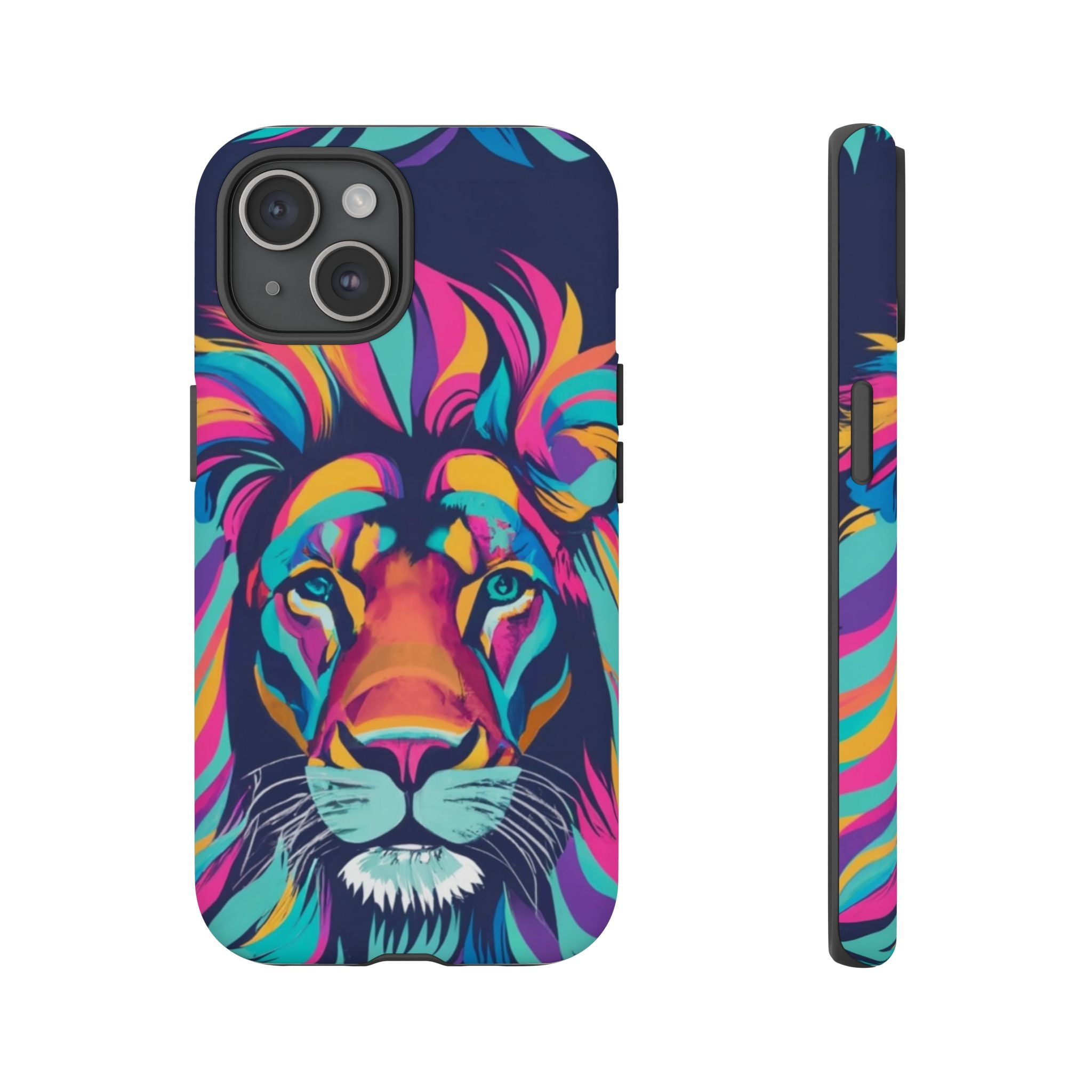 Lion 3D Colorful iPhone Tough Cases