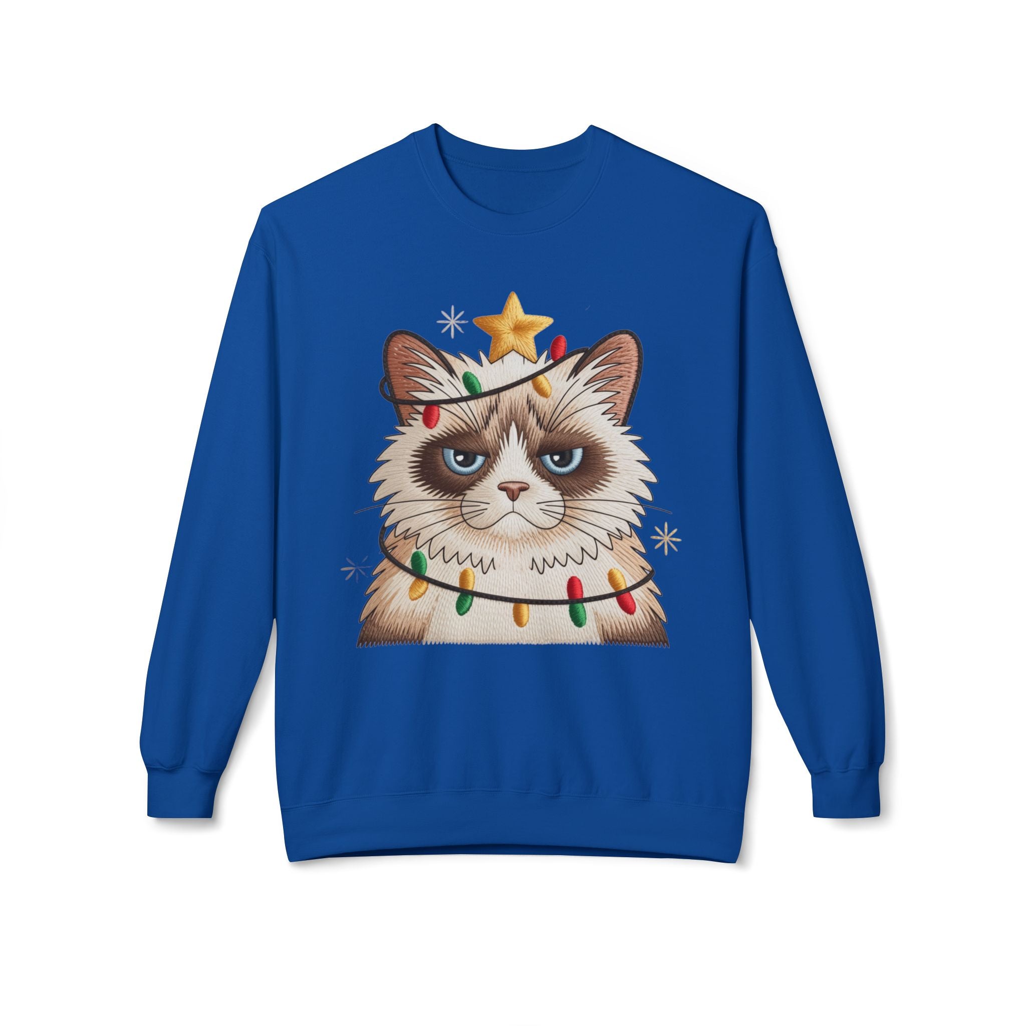 Grumpy Cat Christmas Sweatshirt - Funny Holiday Cat Crewneck