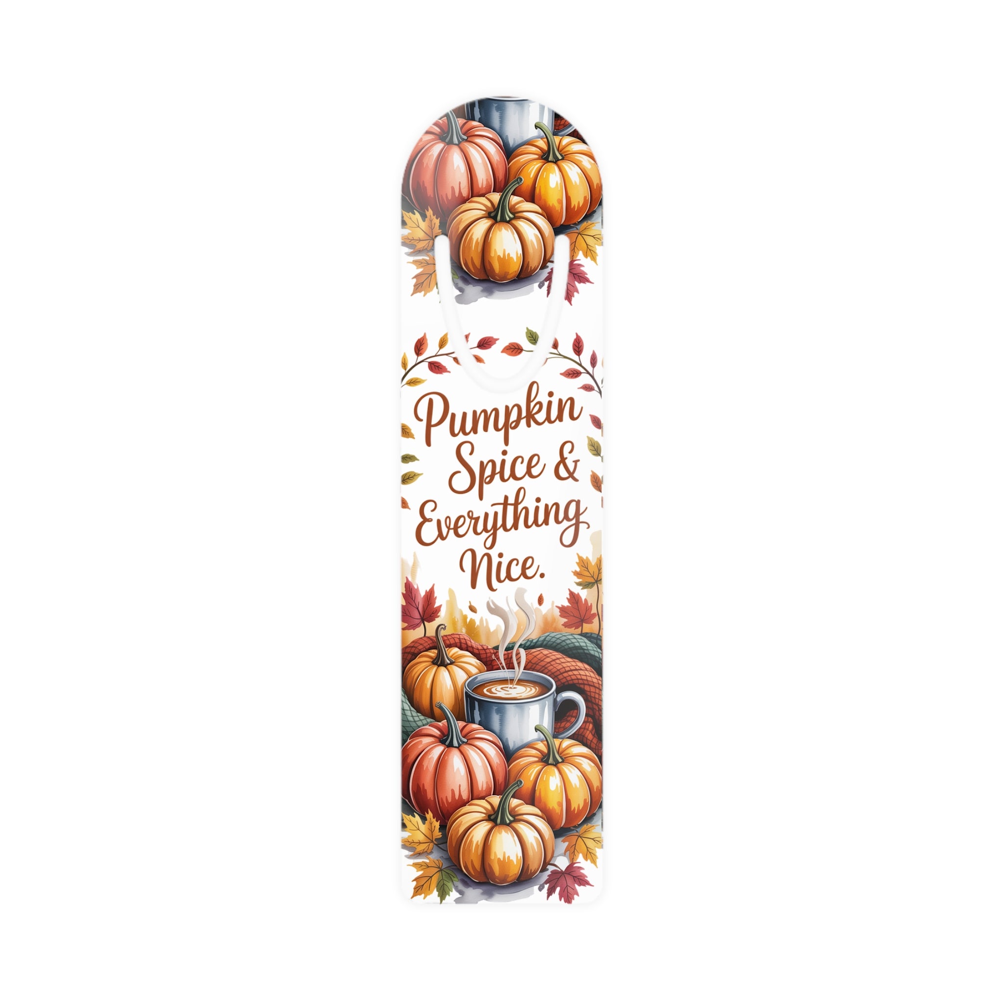 Autumn Pumpkin Spice Bookmark | Fall Reading Accessory, Cozy Gift, Book Lover's Delight, Seasonal Decor, Thanksgiving Present