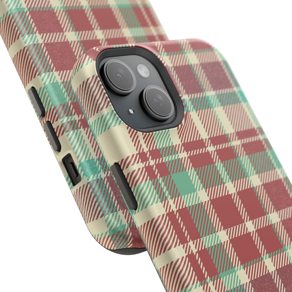 Red Green Beige Plaid Magnetic Tough Cases - Unique Phone Accessory for Animal Lovers, Trendy Gift, Customized Phone Cover, Art Lover's [...]