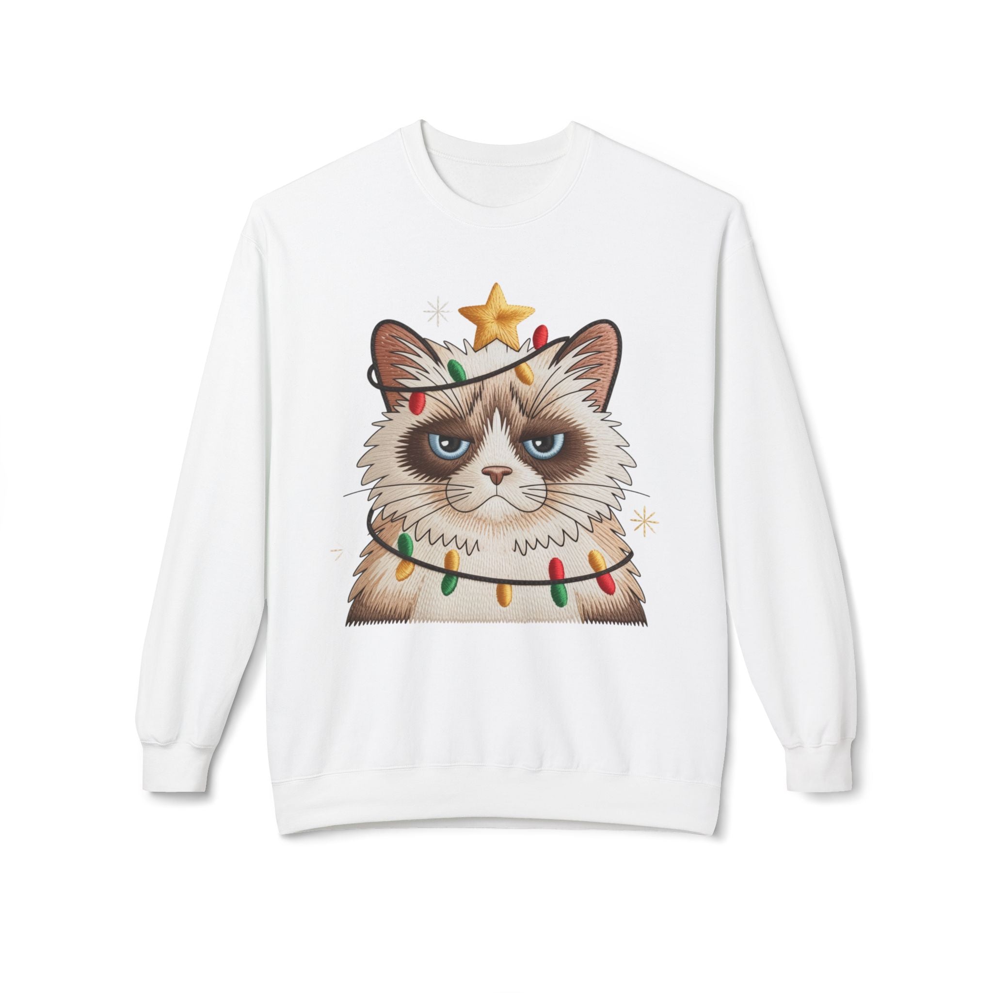 Grumpy Cat Christmas Sweatshirt - Funny Holiday Cat Crewneck