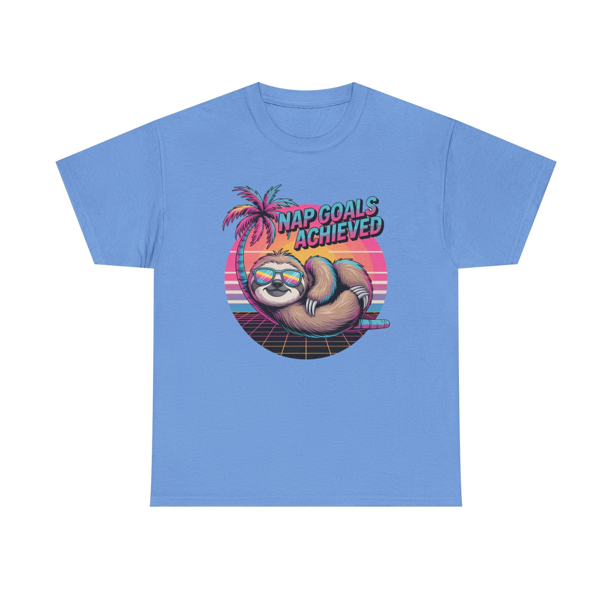 Nap Goals Achieved Sloth T-Shirt — Retro Palm Beach Vibes