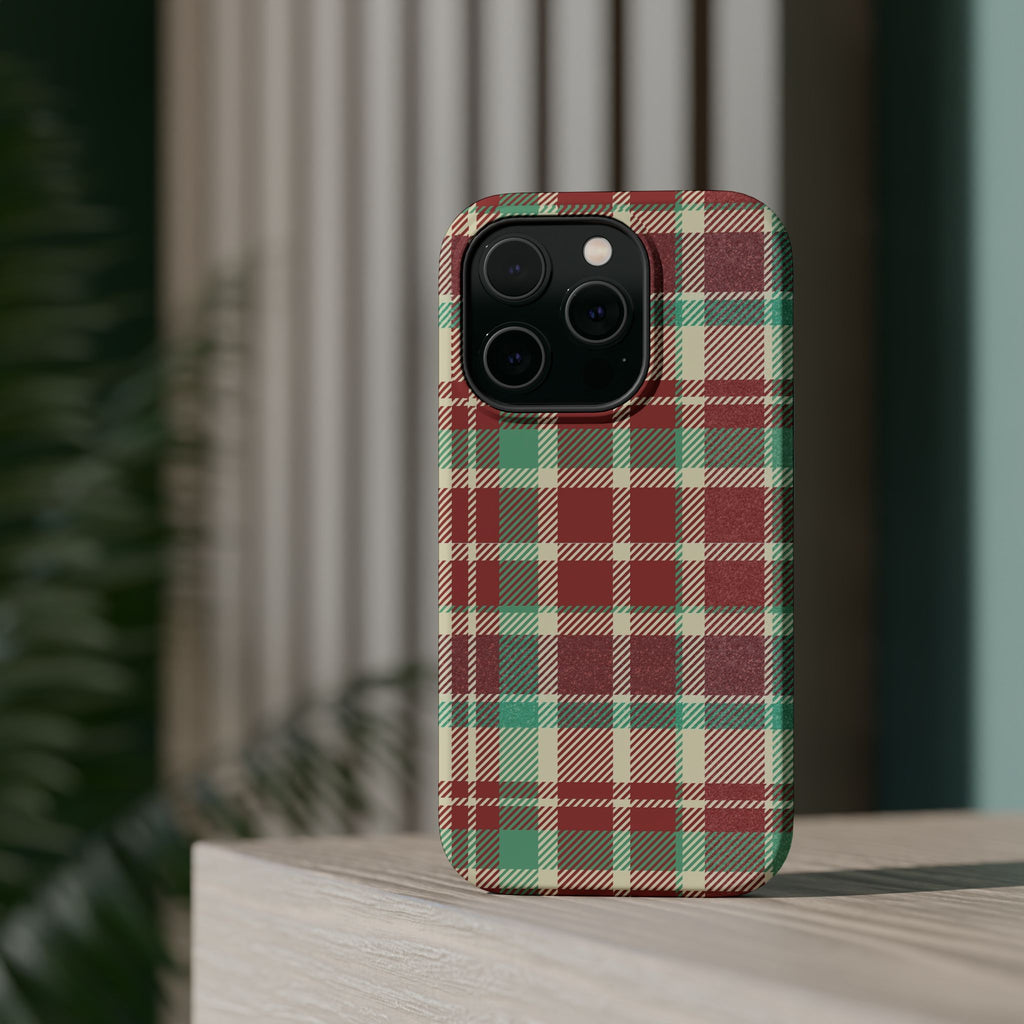 Red Green Beige Plaid Magnetic Tough Cases - Unique Phone Accessory for Animal Lovers, Trendy Gift, Customized Phone Cover, Art Lover's [...]
