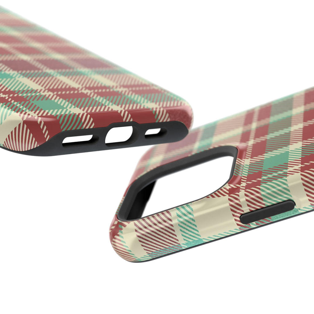 Red Green Beige Plaid Magnetic Tough Cases - Unique Phone Accessory for Animal Lovers, Trendy Gift, Customized Phone Cover, Art Lover's [...]