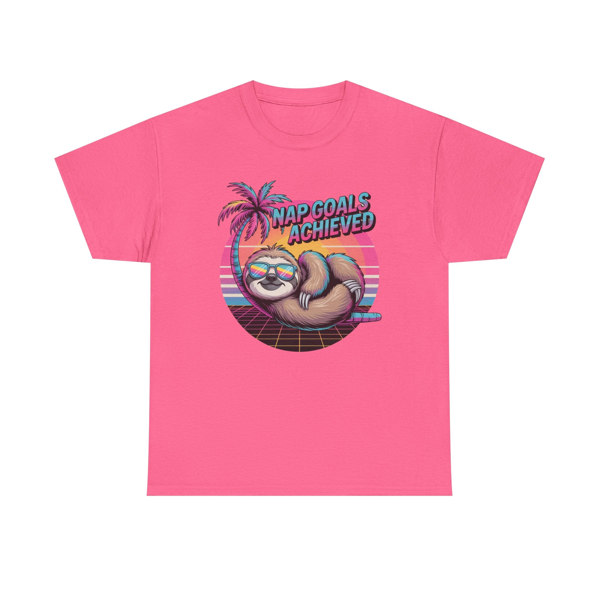 Nap Goals Achieved Sloth T-Shirt — Retro Palm Beach Vibes
