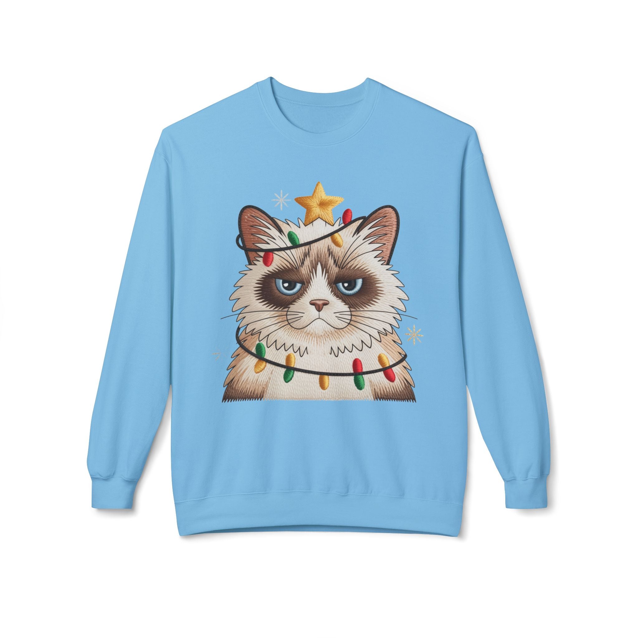 Grumpy Cat Christmas Sweatshirt - Funny Holiday Cat Crewneck