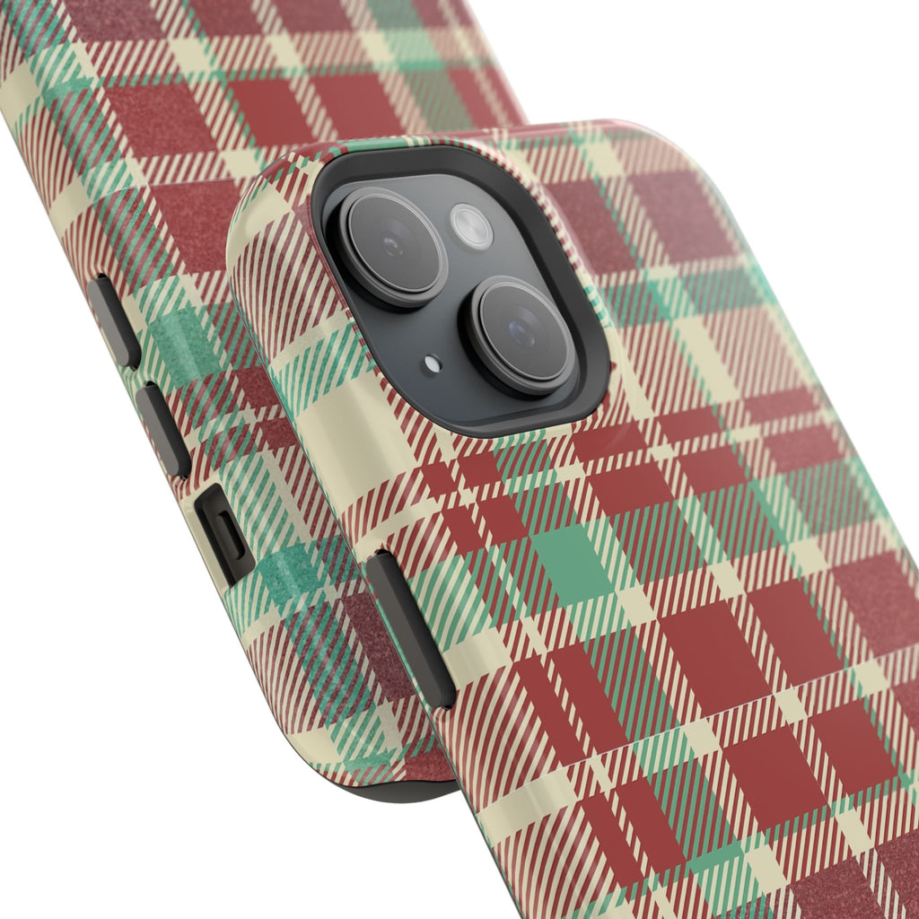 Red Green Beige Plaid Magnetic Tough Cases - Unique Phone Accessory for Animal Lovers, Trendy Gift, Customized Phone Cover, Art Lover's [...]