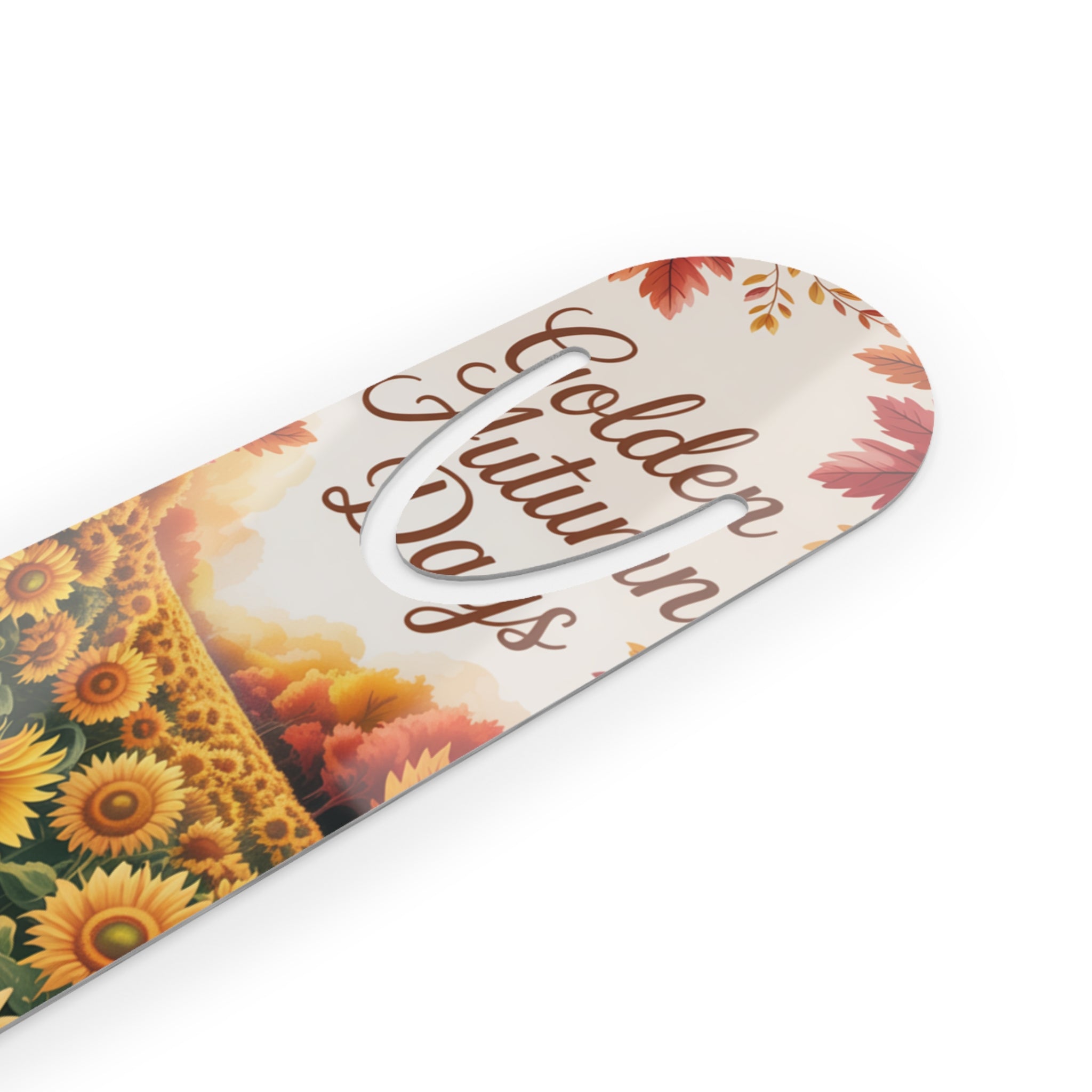 Autumn Themed Bookmark, Golden Autumn Days Bookmarker, Gifts for Readers, Fall Decor, Literary Accessories, Sunflower Bookmark