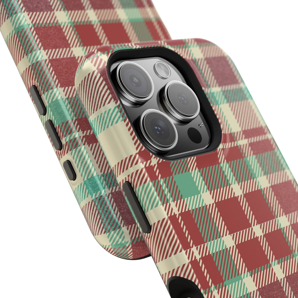 Red Green Beige Plaid Magnetic Tough Cases - Unique Phone Accessory for Animal Lovers, Trendy Gift, Customized Phone Cover, Art Lover's [...]