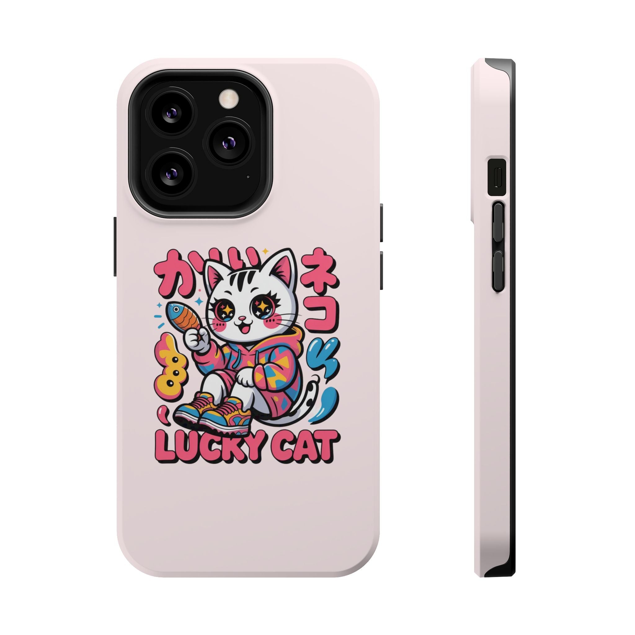Cute Lucky Cat Magnetic Impact Phone Case