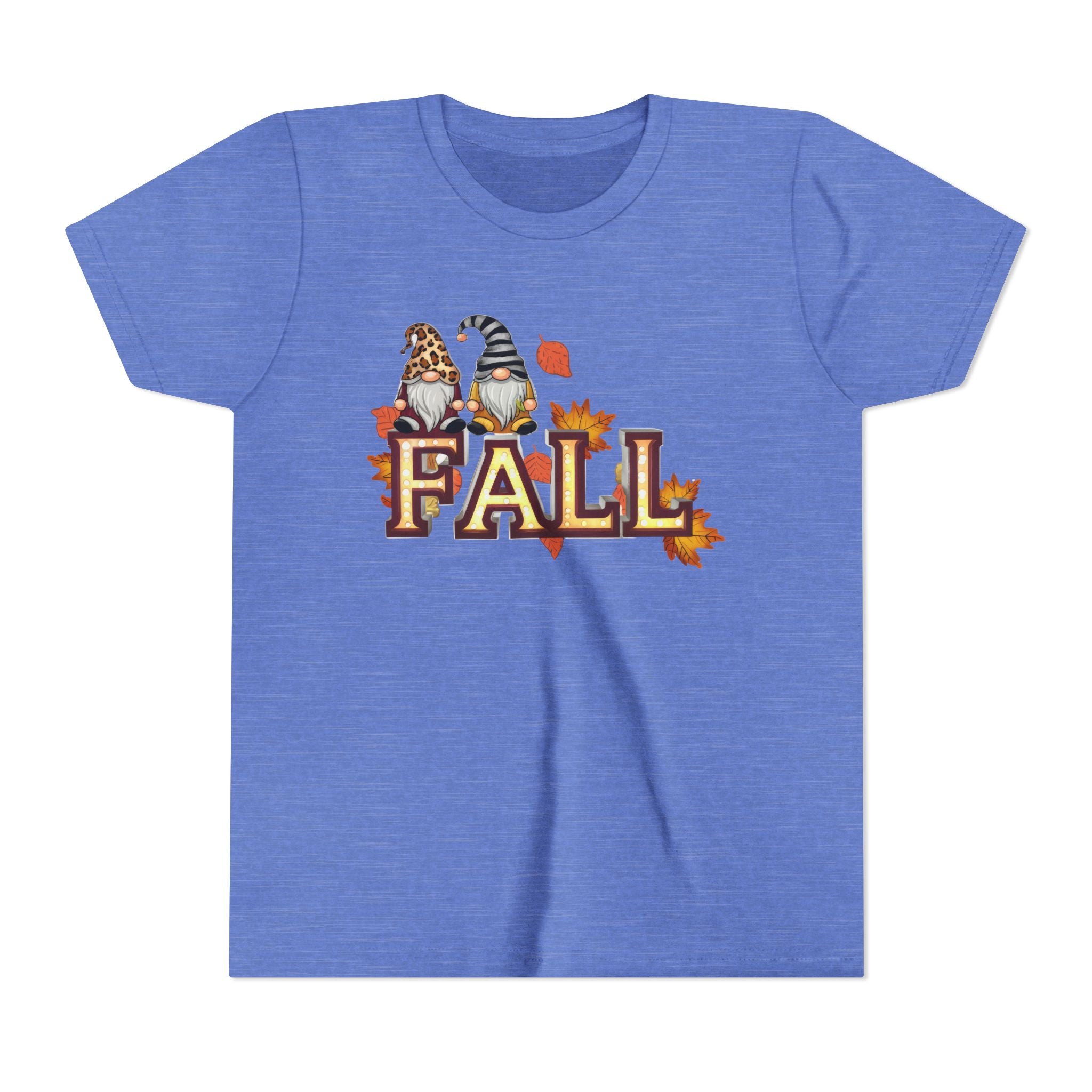Autumn Gnome Youth Tee, Fall T-Shirt, Halloween Outfit, Thanksgiving Apparel, Kids Seasonal Shirt
