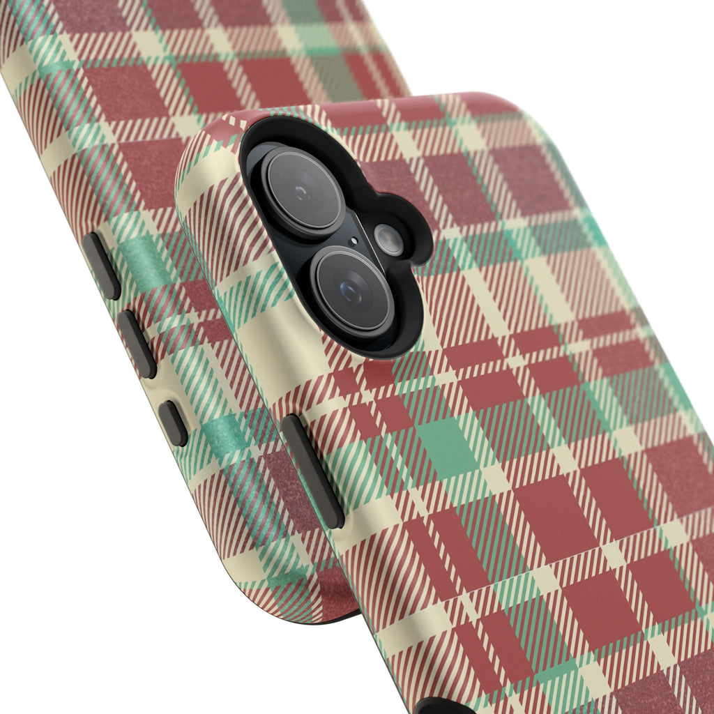 Red Green Beige Plaid Magnetic Tough Cases - Unique Phone Accessory for Animal Lovers, Trendy Gift, Customized Phone Cover, Art Lover's [...]