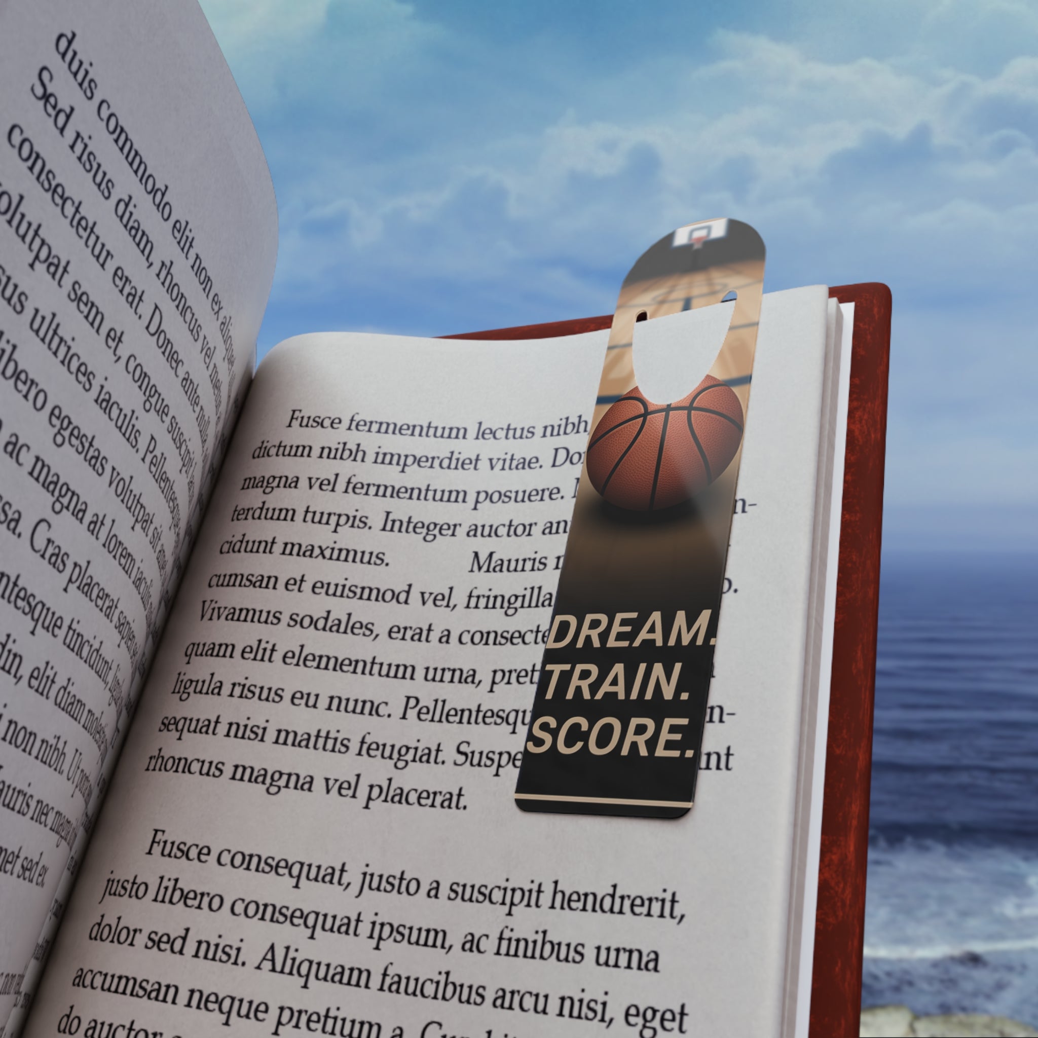 Basketball Bookmark - Dream Train Score, Sports Gift, Reading Accessory for Athletes, Book Lover, Coach Present, Motivational Decor