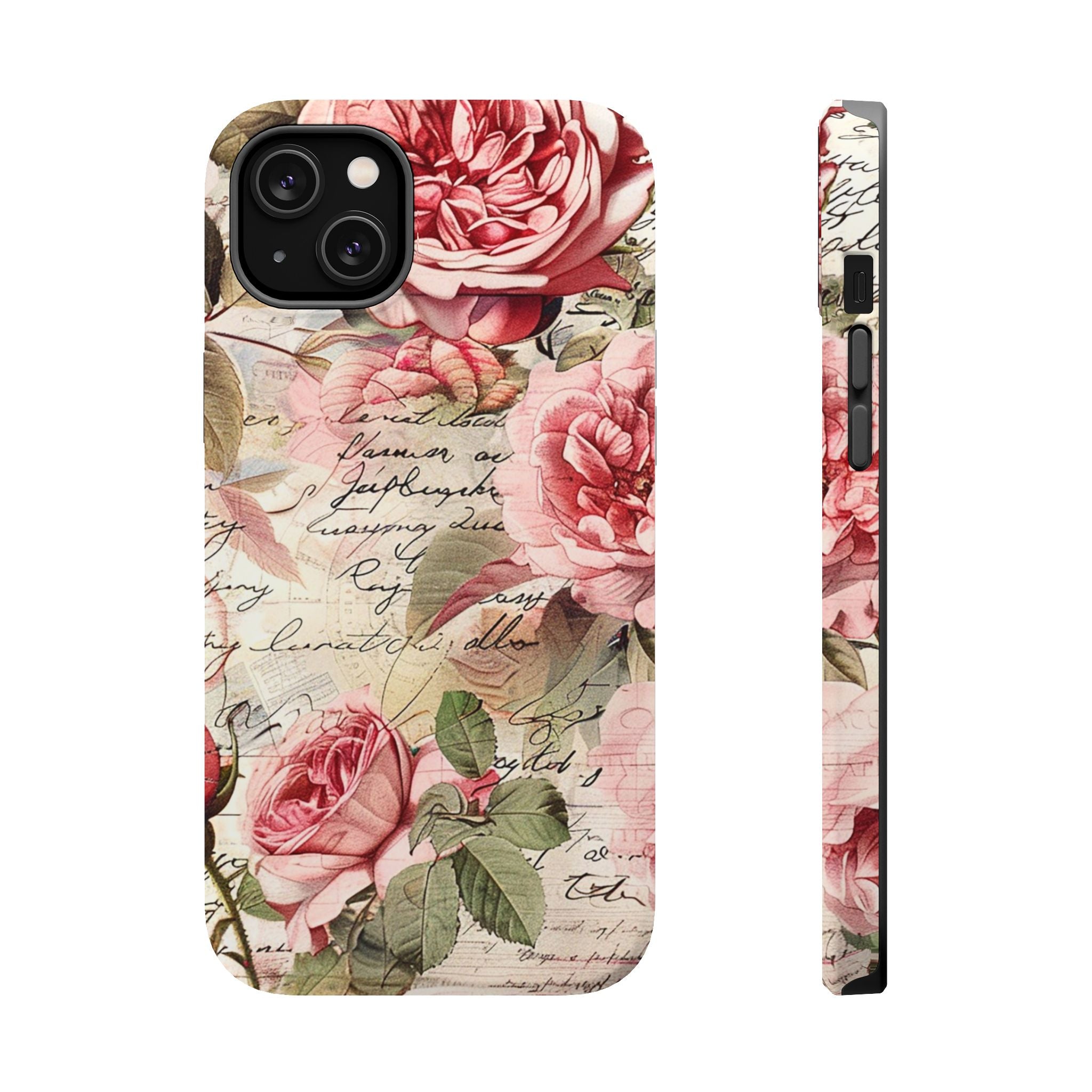 Vintage Paper and Roses Magnetic Impact-Resistant Cases