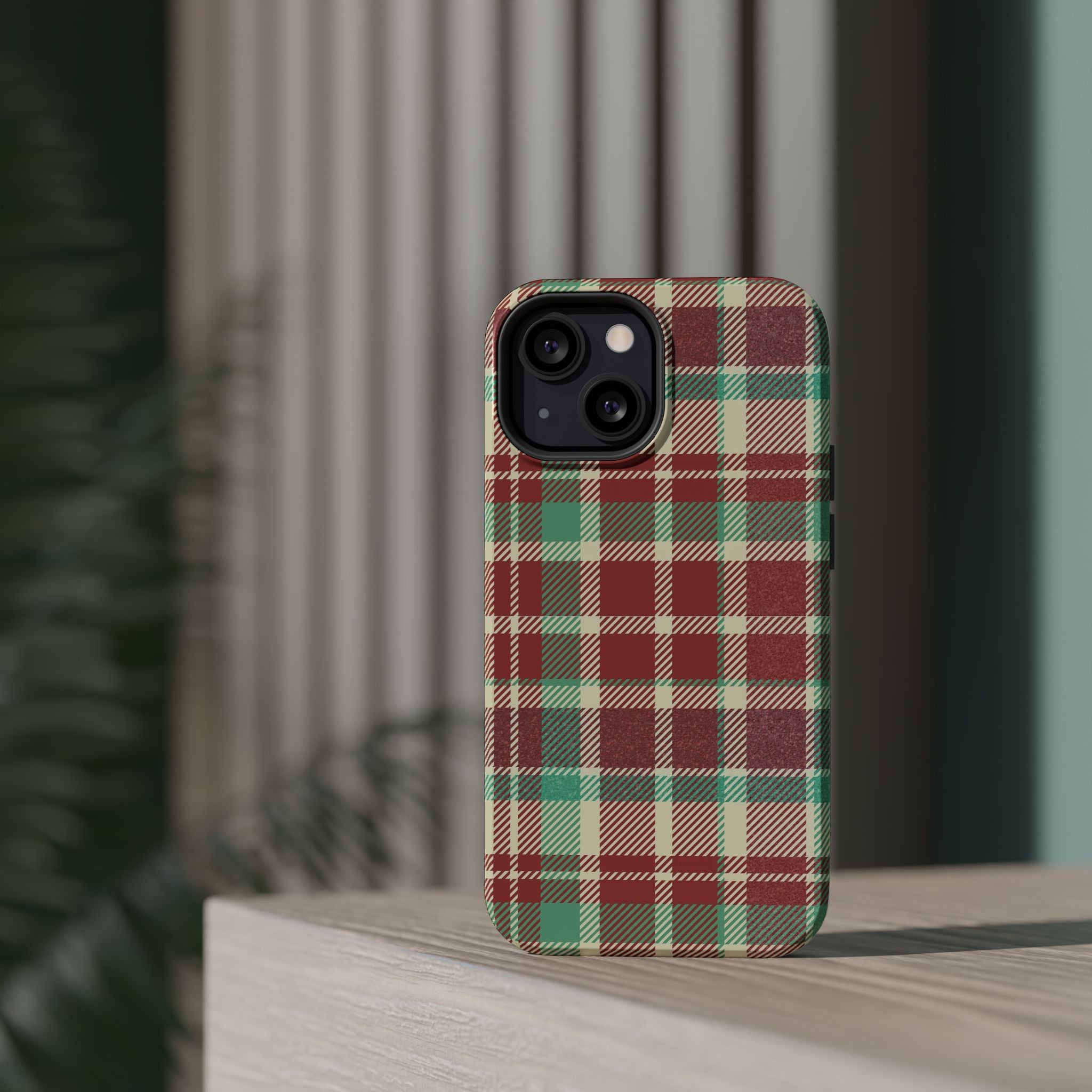 Red Green Beige Plaid Magnetic Tough Cases - Unique Phone Accessory for Animal Lovers, Trendy Gift, Customized Phone Cover, Art Lover's [...]
