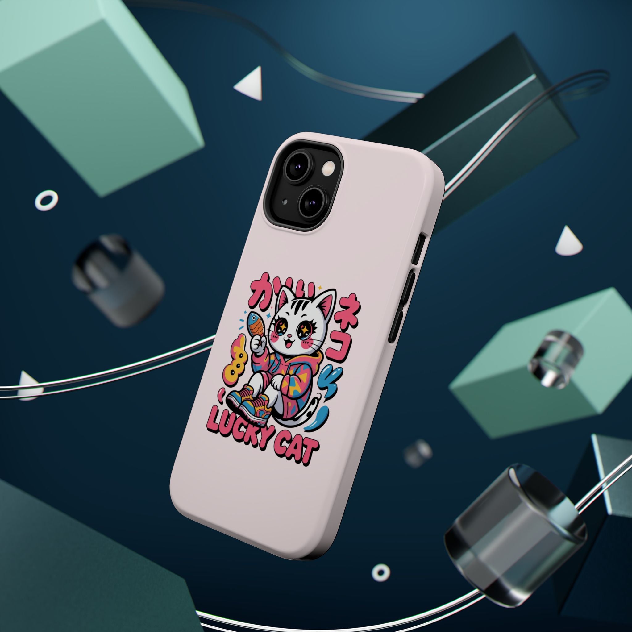 Cute Lucky Cat Magnetic Impact Phone Case