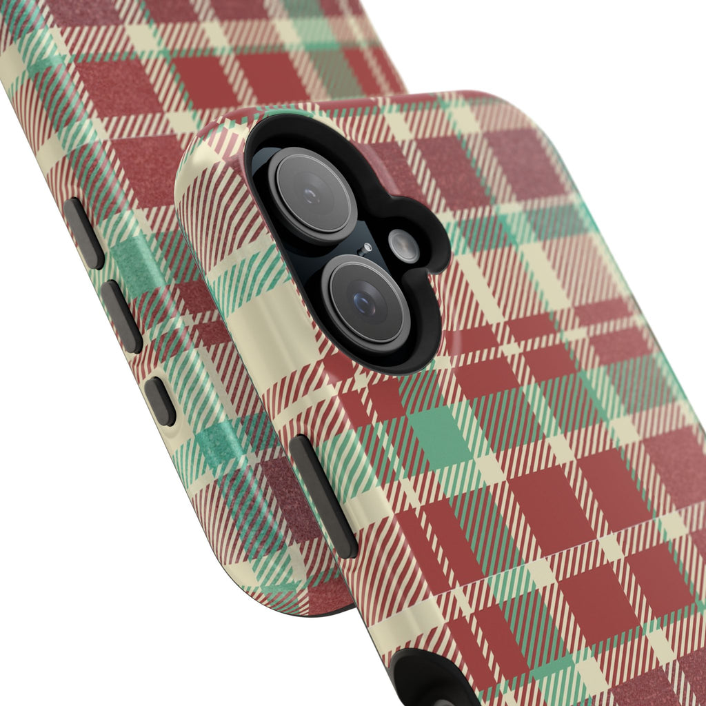 Red Green Beige Plaid Magnetic Tough Cases - Unique Phone Accessory for Animal Lovers, Trendy Gift, Customized Phone Cover, Art Lover's [...]