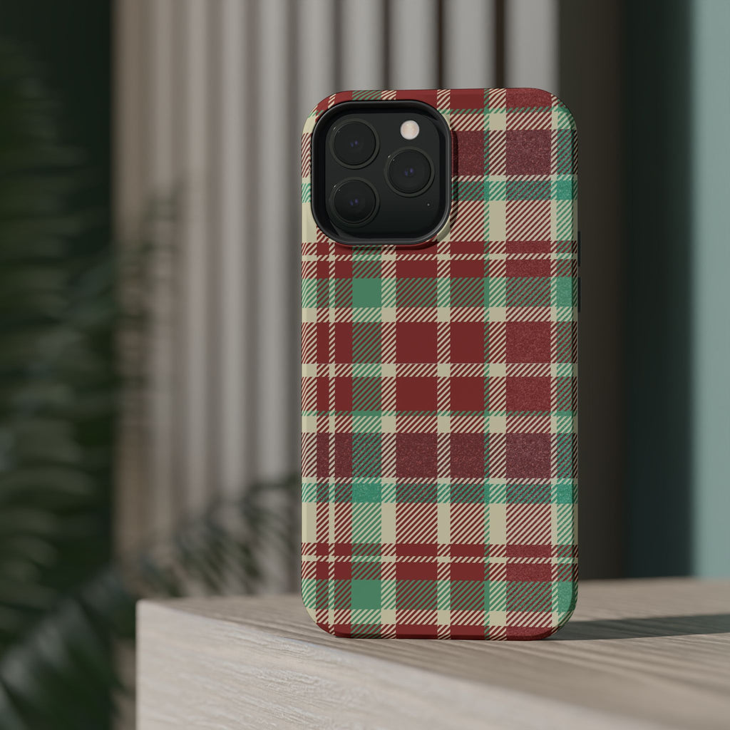 Red Green Beige Plaid Magnetic Tough Cases - Unique Phone Accessory for Animal Lovers, Trendy Gift, Customized Phone Cover, Art Lover's [...]