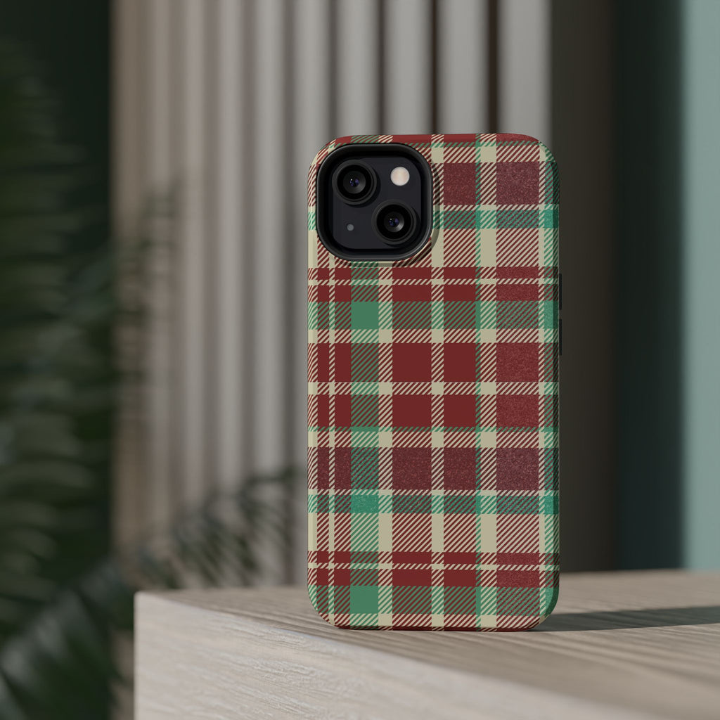 Red Green Beige Plaid Magnetic Tough Cases - Unique Phone Accessory for Animal Lovers, Trendy Gift, Customized Phone Cover, Art Lover's [...]