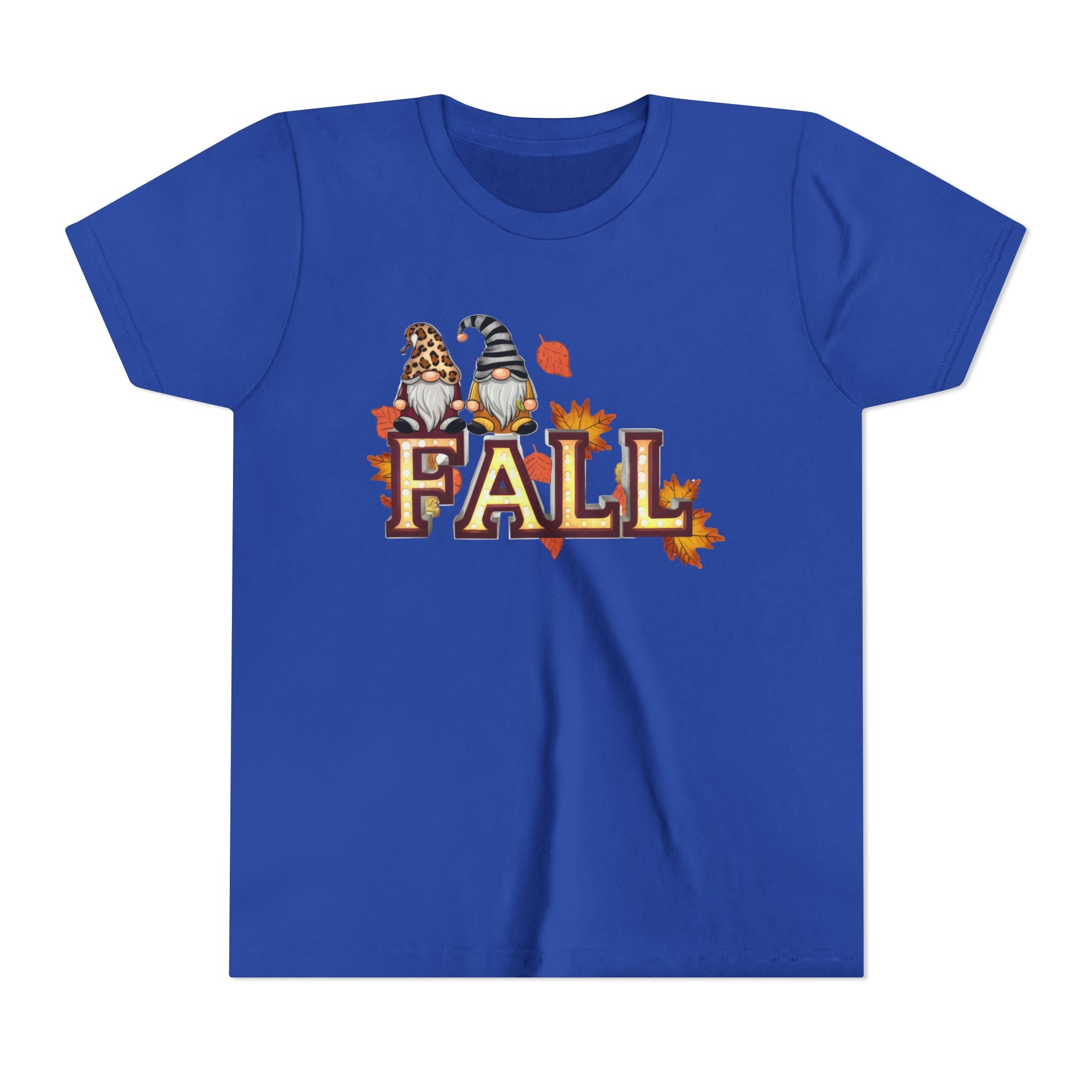 Autumn Gnome Youth Tee, Fall T-Shirt, Halloween Outfit, Thanksgiving Apparel, Kids Seasonal Shirt