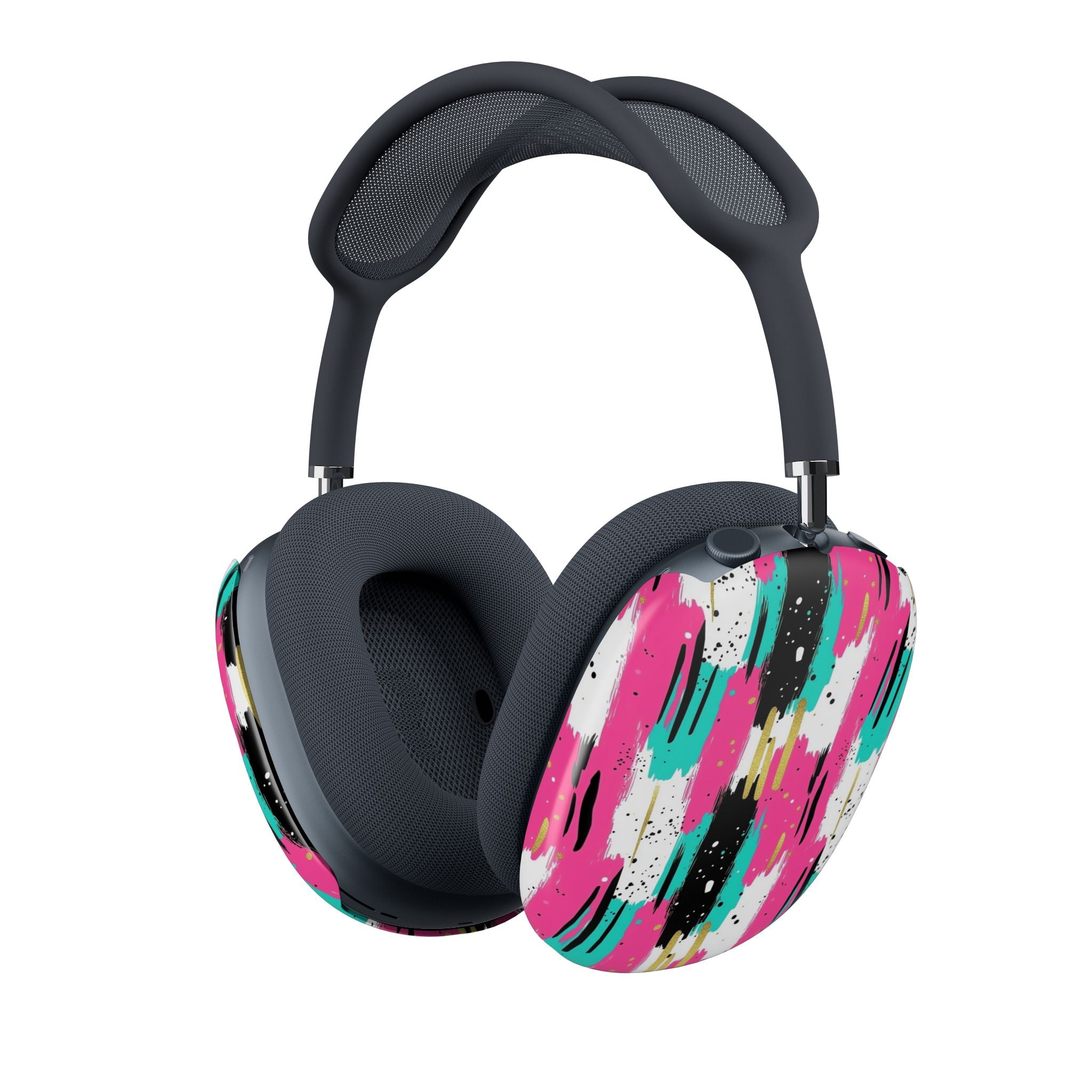 AirPods Max Case — Abstract Neon Brushstroke Ear Cup Skins