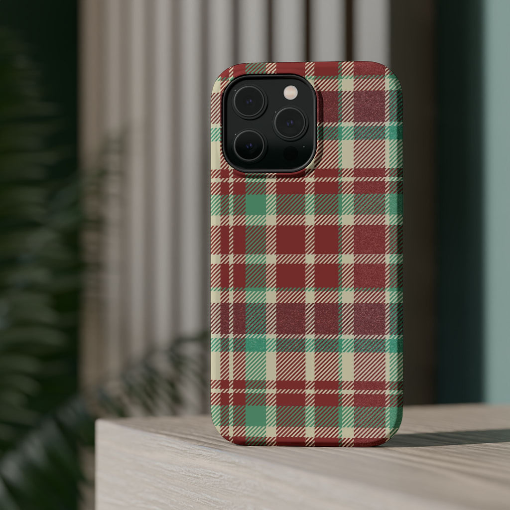 Red Green Beige Plaid Magnetic Tough Cases - Unique Phone Accessory for Animal Lovers, Trendy Gift, Customized Phone Cover, Art Lover's [...]