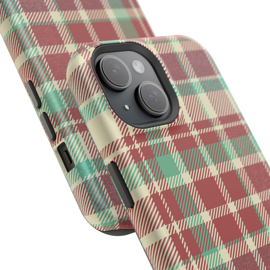 Red Green Beige Plaid Magnetic Tough Cases - Unique Phone Accessory for Animal Lovers, Trendy Gift, Customized Phone Cover, Art Lover's [...]