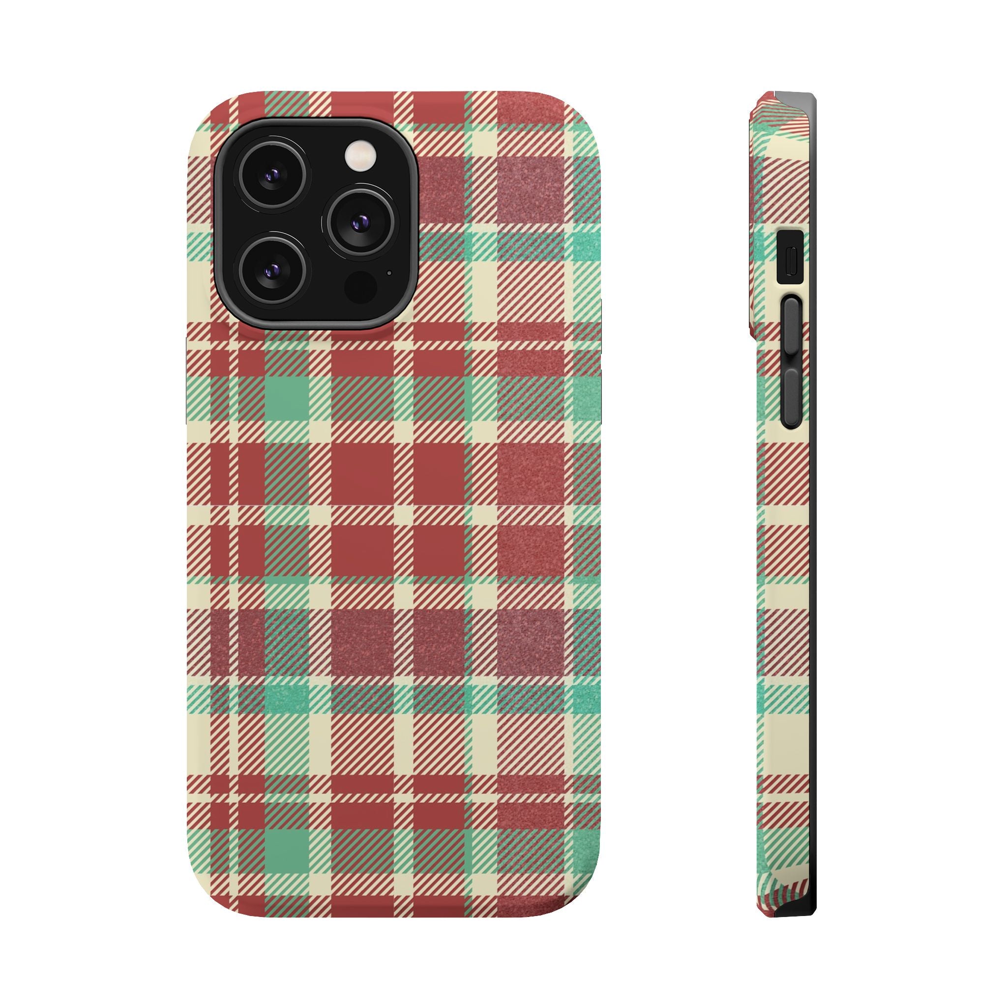Red Green Beige Plaid Magnetic Tough Cases - Unique Phone Accessory for Animal Lovers, Trendy Gift, Customized Phone Cover, Art Lover's [...]